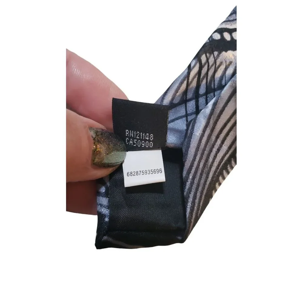 J Garcia 'Riptide'‎  Neck Tie Mens Black Gray Abstract Collectors Edition Silk